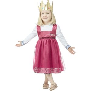 Smiffy's - Koning Prins & Adel Kostuum - Masha De Roze Bosprinses - Meisje - Roze - Maat 116 - Carnavalskleding - Verkleedkleding