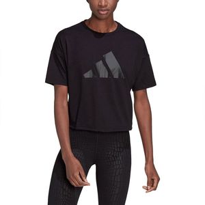 Adidas Icons 3 Bar Logo T-shirt Met Korte Mouwen Zwart L Vrouw