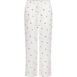 Hunkemöller Petite Pyjamabroek met maretakprint Wit XS