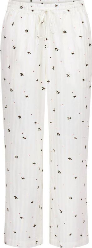 Hunkemöller Petite Pyjamabroek met maretakprint Wit XS