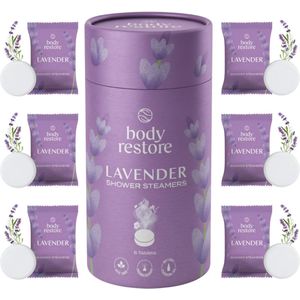 Body Restore - Lavendel - Luxe Giftset - 6 Shower Steamers
