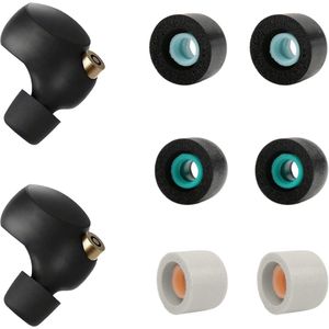 In-Ear Vervangende Oordopjes - Zachte en Verstelbare Geheugenschuim Earbuds - Geluidsisolatie Compatibel met WF-1000XM4 - Premium Comfort - 3 Pairs S/M/L - Zwart