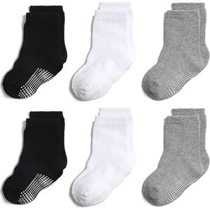 paar antislip comfortabele warme bootsokken met grip voor baby's, peuters, kinderen, jongens en meisjes.