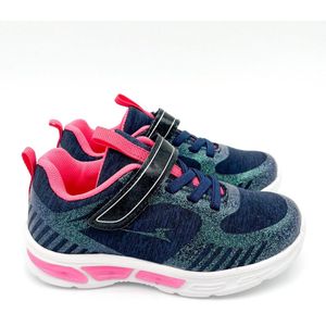 Smile Favorites® Meisjes Sneakers - Grijs, Zilver - Imitatieleer - Maat 25 -