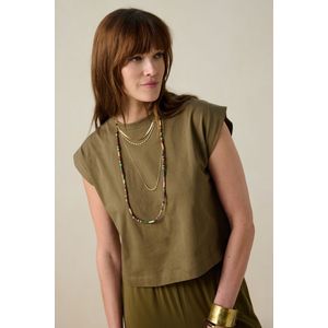 Sissy-Boy - Mouwloos T-shirt - Donkergroen