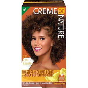 CREME OF NATURE - LIQUID HAIR COLOR RICH BROWN C21