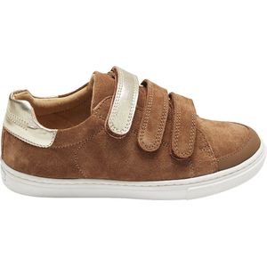 Vertbaudet - Leren Meisjessneakers - Klittenband - Goud
