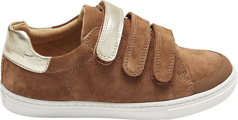 Vertbaudet - Leren Meisjessneakers - Klittenband - Goud