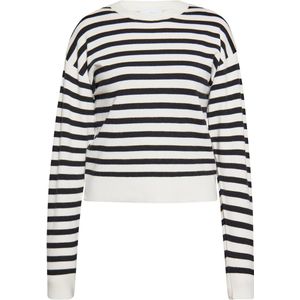 usha - BLUE LABEL - Trui - Zwart/Wit - Gestreept - Knitwear