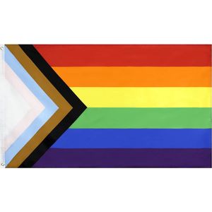 Regenboogvlag - Pride Vlag - Gay pride - 90 x 150 cm - Vlaggen - Flag - LGBTQ - Queer - Polyester - multicolor