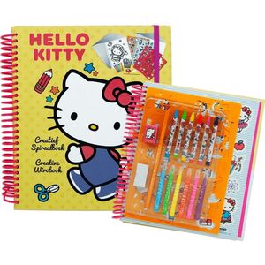 Hello Kitty - Super Style Album - Tekenboek - Stickers - Krijtjes - Patronen