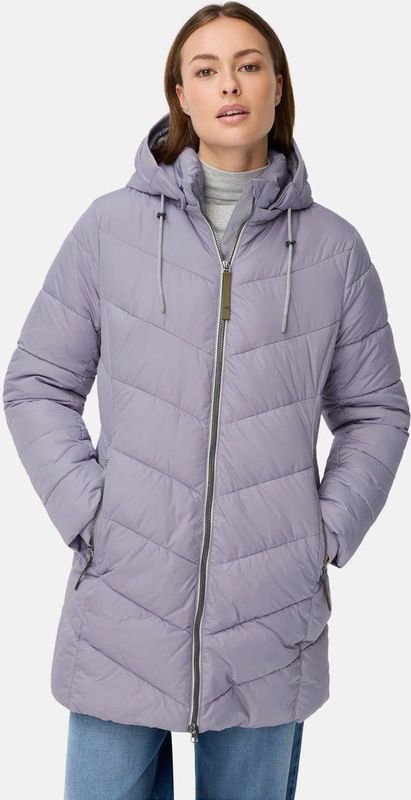 camel active - Gewatteerde Jas - Paars - Afneembare Capuchon