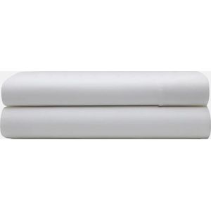 Hoogwaardig basic katoen laken wit - 150x260 (eenpersoons) - fijn geweven - zacht en ademend - voor optimaal slaapcomfort