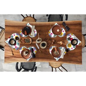 Onderleggers - Placemats - Placemats hartje - Matroesjka - Patronen - Baby - 6 stuks