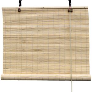 Bamboebaas bamboe rolgordijn Fedde - Naturel - 100x220 cm