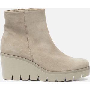 Gabor Enkellaarsjes Dames / Laarzen / Damesschoenen - Suède  - 94.780.12 - Beige - Maat  37.5