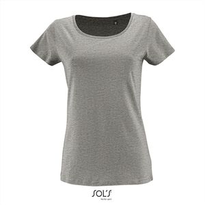 SOL'S - Milo T-Shirt dames - Grijs - 100% Biologisch Katoen - S