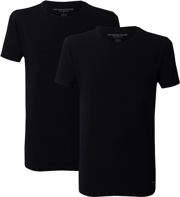McGregor - Premium Stretch T-shirt - V-neck - 2-Pack - Wit - S