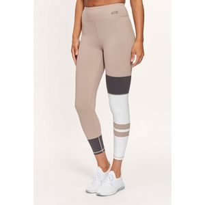 Active Panther Legging Demi Colour Block Sand-Black/White, Dames Legging met Hoge Taille voor Vrouwen - Boterachtig Zacht Niet Transparante Legging Voor Buikcontrole, Plus-maat Workout Gym Yoga Rekbare Broek