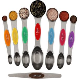 SOEM© RVS Maatlepels set 8-delig Magnetisch