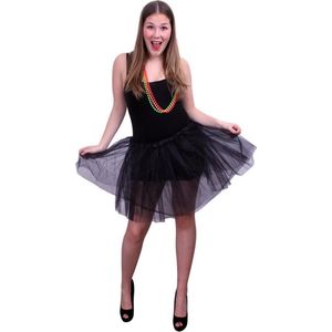 Jaren 20 Danseressen Kostuum | Tule Rok Ballet Zwart Vrouw | One size | Carnaval kostuum | Verkleedkleding