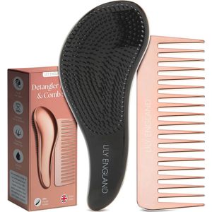 Ontwartbare Haarborstel en Kamset - Ideaal voor Nat, Droog en Krullend Haar - Pijnloos en Comfortabel Borstelen