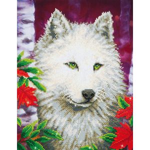 DIAMOND DOTZ White Wolf - Diamond Painting - 13.808 Dotz - 46x36 cm
