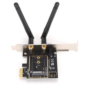 PCI-E 1X Naar KEY A-E-adapterkaart, PCI-E Naar NGFF M.2 WIFI Draadloze Module-adapterkaart KEY A-E Netwerkuitbreidingskaart, Ondersteuning voor XP, systeem