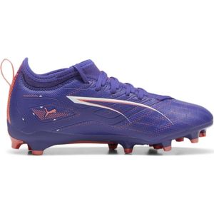 PUMA ULTRA 5 MATCH FG/AG Jr Unisex Sportschoenen - Lapis Lazuli-PUMA White-Sunset Glow - Maat 35