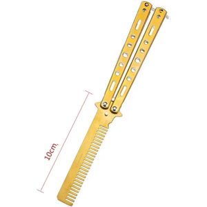 Actie4you® - Vlinderkam – Uitvouwbare Metalen Haarkam – Vouwbare Kam – Uitklapkam – Goud