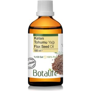 Botalife - Lijnolie -Lijnzaadolie- Koudgeperste Olie - 100% Puur & Natuurlijk - Linseed Oil - 100 ml