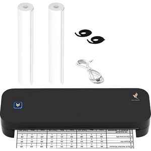 NovaWare - Thermische Printer A4 - Sticker Printer - Zwart - Pocket Printer voor Mobiel en Laptop