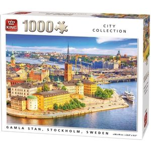 Puzzel 1000 Stukjes Gamla Stan Stockholm - King - Legpuzzel (68 x 49 cm) - Scandinavië - Nieuw