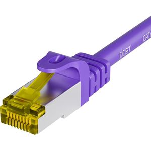 Qost - CAT7 10G internetkabel - SFTP PIMF - 10 Gbps / 500 MHz - 100% koper - RJ45 Connectoren - Patchkabel / Netwerkkabel - 100 meter - Paars