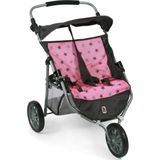 Bayer Chic Poppenbuggy Tweeling Jogger (lichtroze/Ster)