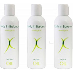 Body In Balance Massage-olie 200ml x 3 stuks! Aanbieding