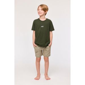 Woody pyjama jongens - donkergroen - 251-12-QRS-Z/798 - maat 152