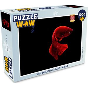 Puzzel Vis - Zeedier - Staart - Rood - Legpuzzel - Puzzel 1000 stukjes volwassenen