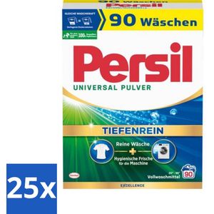 25 x Persil Universal - Waspoeder - Witte Was - 90 Wasbeurten - Hygiënische Was - Wasverzachter - Wasmiddel - Wasformule