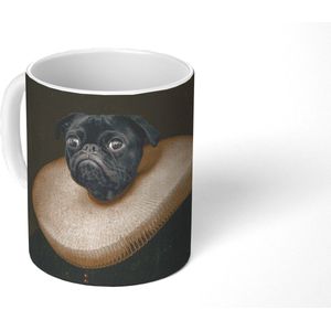 Mok - Koffiemok - Hond - Kunst - Dierenkop - Mokken - 350 ML - Beker - Koffiemokken - Theemok
