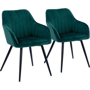 Set van 2 groene BERTILLE fluwelen stoelen