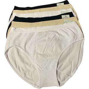 Deluxe 6943 Dames Naadloze Katoenen - Microfiber Tailleslip 6 pack 2XL-3XL