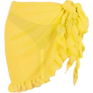 Strand Bedekken Rok - Strandrok - Dames Strandkledding Omslagdoek - Vrouwen Strandjurkje - Veelzijdige Beach Cover Up - Omslagdoek Effen - One size - geel - LOUZIR