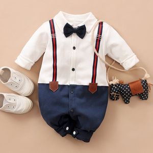 Baby strikje jarretel jumpsuit voor heren (66cm)