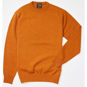 Osborne Knitwear Trui met ronde hals - Sweater heren in Lamswol - Pullover Heren - Oxide - M