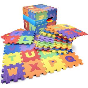 Puzzelmat voor kinderen, 118 x 132 cm, speeltapijt, vrij van schadelijke stoffen, EVA-schuimrubberen mat (XL - 144-delig)