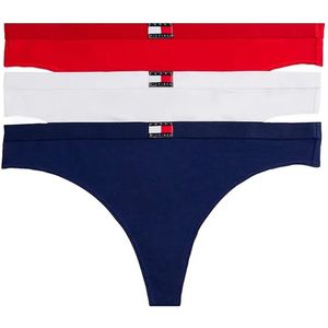Tommy Hilfiger - Underwear String - Wit/Primair Rood/Preppy Navy - 3 PACK