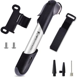 lichtmetalen mini fietspomp - Presta Schrader Dunlop - draagbaar compact duurzaam - VeloChampion