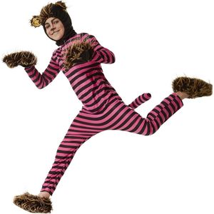 dressforfun - Geheimzinnig grijnzend katje 152 (11-12y) - verkleedkleding kostuum halloween verkleden feestkleding carnavalskleding carnaval feestkledij partykleding - 302473