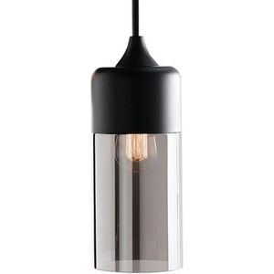 Useled - Aktie!!! Meeuse-Led - Smokey - Hanglamp - Moderne hanglamp set van 3 stuks - Hanglampen Eetkamer - Woonkamer - zwart - Modern - E27 - Cilinder - Bol - 1 ronde montageplaat Ø 500 mm inclusief lichtbronnen